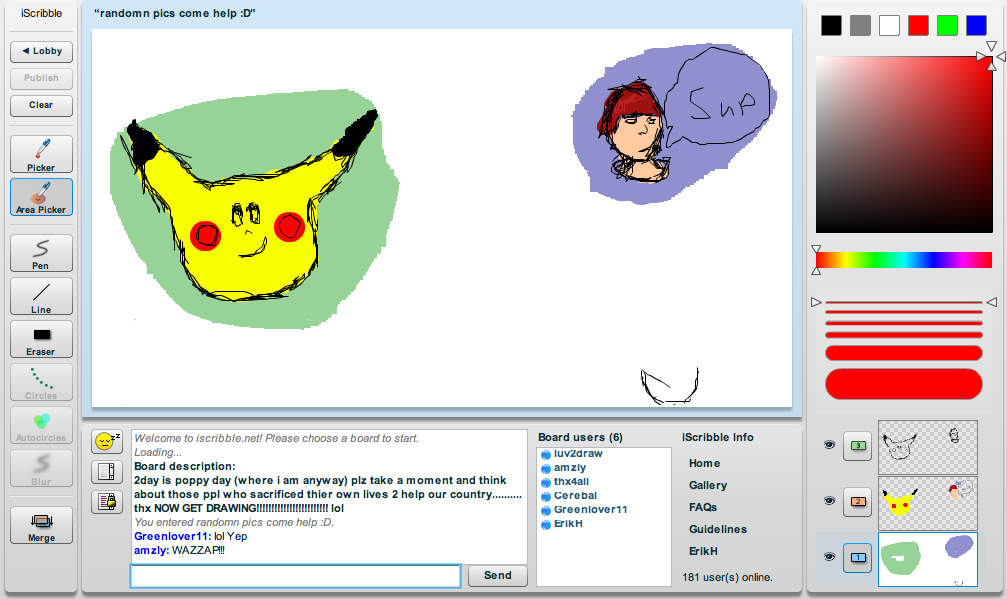An iScribble screen capture